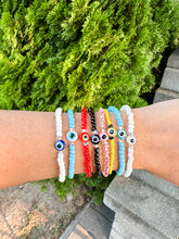 Load image into Gallery viewer, Evil Eye Stretch Bracelet - Protection &amp; Power