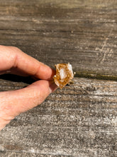 Load image into Gallery viewer, Raw Citrine &amp; Brass Adjustable Ring
