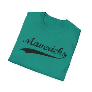 Mavericks - Black Swoosh - Unisex Softstyle T-Shirt (Adult)