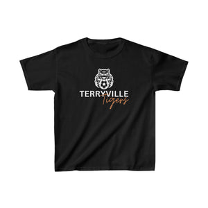 Tiger with Ball - Terryville Tigers - Kids Heavy Cotton™ Tee