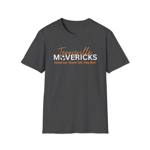 Mavericks - Slogan with Ball - Unisex Softstyle T-Shirt (Adult)