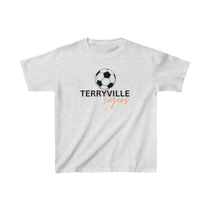 Terryville Tigers - Soccer Ball - Light Tee - Kids Heavy Cotton™ Tee