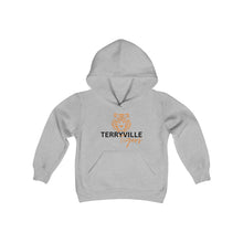 Load image into Gallery viewer, Terryville Tigers - Tiger - Light Hoodie - Youth Heavy Blend Hooded Sweatshirt