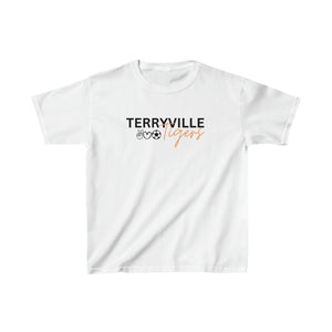 Terryville Tigers - Small Peace, Love, Soccer - Light Tee - Kids Heavy Cotton™ Tee
