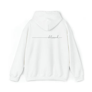 Blessed - Design on Back (Black ink) - Unisex Heavy Blend™ Hooded Sweatshirt