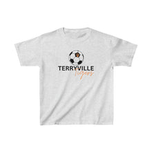 Load image into Gallery viewer, Terryville Tigers - Soccer Ball, Paw Print - Light Tee - Kids Heavy Cotton™ Tee