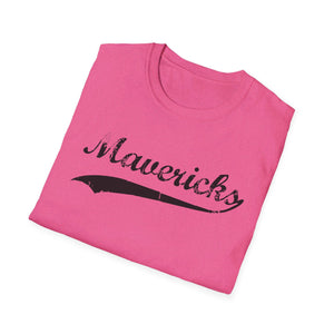 Mavericks - Black Swoosh - Unisex Softstyle T-Shirt (Adult)