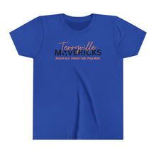 Load image into Gallery viewer, Mavericks - Slogan with Ball 2 - Bella Canvas Tee (Youth)