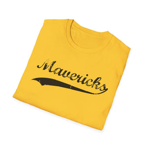 Mavericks - Black Swoosh - Unisex Softstyle T-Shirt (Adult)