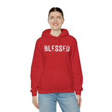 Load image into Gallery viewer, Blessed - Distressed Text - Unisex Heavy Blend™ Hooded Sweatshirt