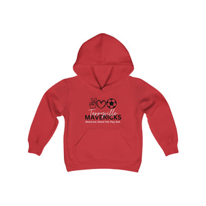 Mavericks - Peace, Love, Soccer with Slogan - Hoodie (Youth)