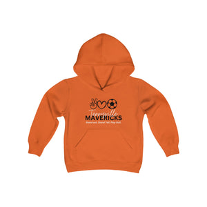 Mavericks - Peace, Love, Soccer with Slogan - Hoodie (Youth)