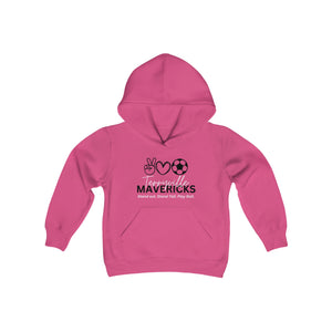 Mavericks - Peace, Love, Soccer with Slogan - Hoodie (Youth)