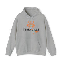 Load image into Gallery viewer, Terryville Tigers - Tiger - Light Hoodie - ADULT Unisex Heavy Blend™ Hooded Sweatshirt