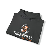 Load image into Gallery viewer, Terryville Tigers - Slash - ADULT Unisex Heavy Blend™ Hooded Sweatshirt