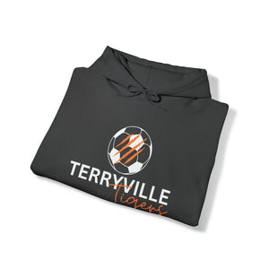 Terryville Tigers - Slash - ADULT Unisex Heavy Blend™ Hooded Sweatshirt