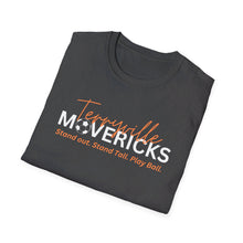 Load image into Gallery viewer, Mavericks - Slogan with Ball - Unisex Softstyle T-Shirt (Adult)