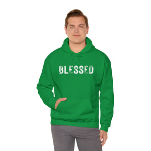 Blessed - Distressed Text - Unisex Heavy Blend™ Hooded Sweatshirt
