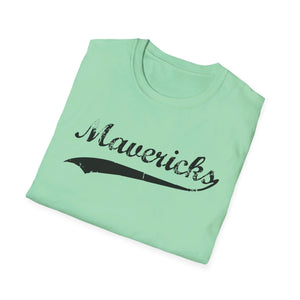 Mavericks - Black Swoosh - Unisex Softstyle T-Shirt (Adult)