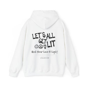 Lit Gear Rock Your Love & Light - Black Ink - Unisex Heavy Blend™ Hooded Sweatshirt
