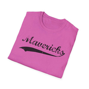 Mavericks - Black Swoosh - Unisex Softstyle T-Shirt (Adult)