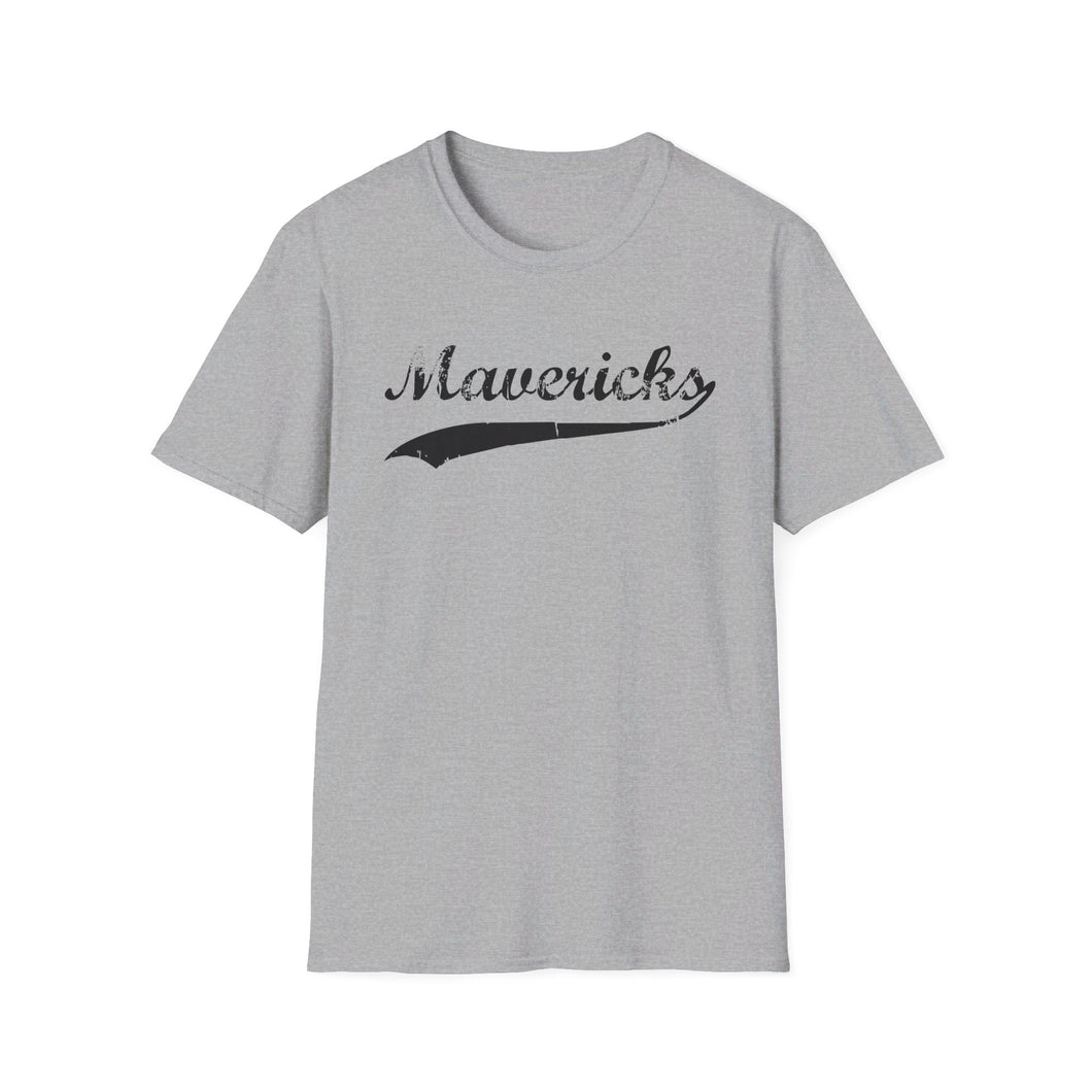 Mavericks - Black Swoosh - Unisex Softstyle T-Shirt (Adult)