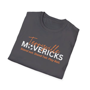 Mavericks - Slogan with Ball - Unisex Softstyle T-Shirt (Adult)