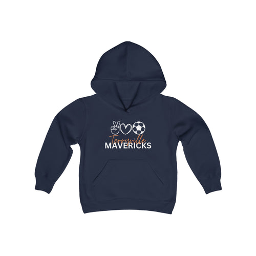 Mavericks - Peace, Love, Soccer 1 - Hoodie (Youth)