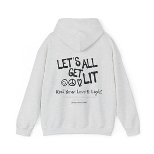Lit Gear Rock Your Love & Light - Black Ink - Unisex Heavy Blend™ Hooded Sweatshirt