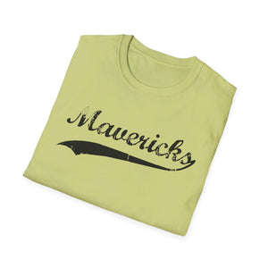 Mavericks - Black Swoosh - Unisex Softstyle T-Shirt (Adult)