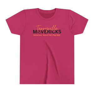 Mavericks - Slogan with Ball 2 - Bella Canvas Tee (Youth)