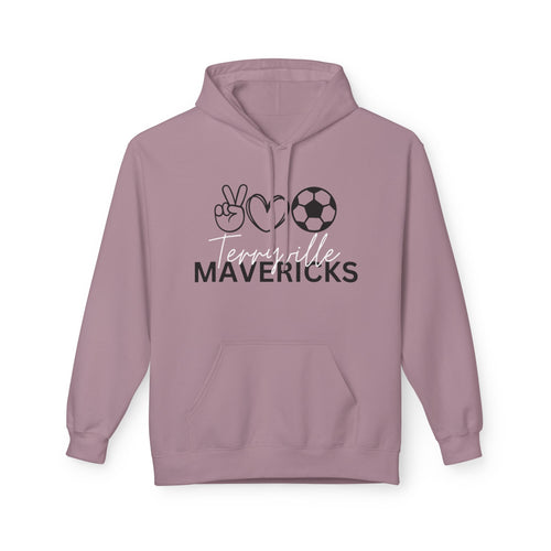 Mavericks - Peace, Love, Soccer 1 - Unisex Hoodie (Adult)