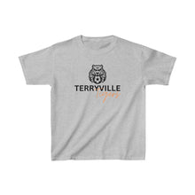Load image into Gallery viewer, Terryville Tigers - Tiger with Soccer Ball - Light Tee - Kids Heavy Cotton™ Tee
