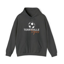 Load image into Gallery viewer, Terryville Tigers - Soccer Ball - ADULT Unisex Heavy Blend™ Hooded Sweatshirt