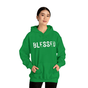 Blessed - Distressed Text - Unisex Heavy Blend™ Hooded Sweatshirt