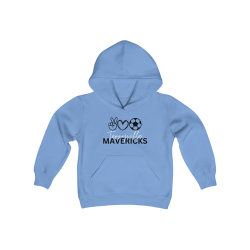 Mavericks - Peace, Love, Soccer 1 - Hoodie (Youth)