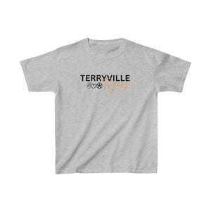 Terryville Tigers - Small Peace, Love, Soccer - Light Tee - Kids Heavy Cotton™ Tee