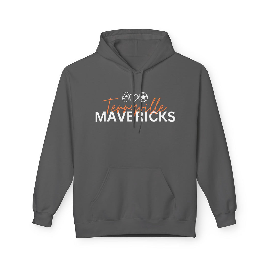 Mavericks - Peace, Love, Soccer 2 - Unisex Hoodie (Adult)