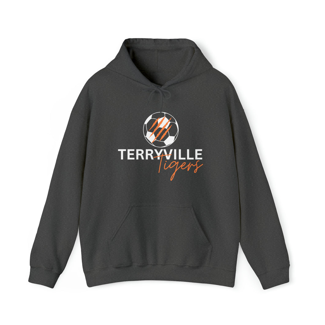 Terryville Tigers - Slash - ADULT Unisex Heavy Blend™ Hooded Sweatshirt