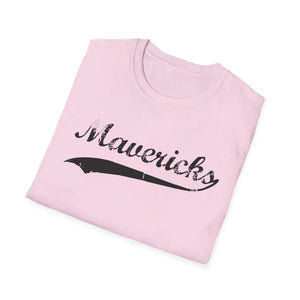 Mavericks - Black Swoosh - Unisex Softstyle T-Shirt (Adult)