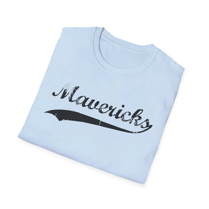 Mavericks - Black Swoosh - Unisex Softstyle T-Shirt (Adult)