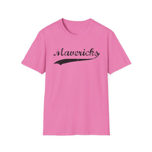 Mavericks - Black Swoosh - Unisex Softstyle T-Shirt (Adult)