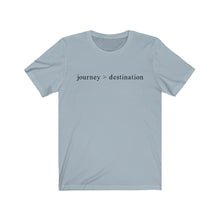 Load image into Gallery viewer, JOURNEY &gt; DESTINATION - Unisex Jersey Short Sleeve Tee