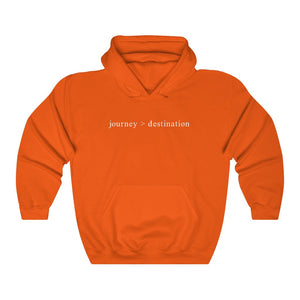 JOURNEY > DESTINATION - Unisex Heavy Blend™ Hooded Sweatshirt
