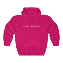 Load image into Gallery viewer, JOURNEY &gt; DESTINATION - Unisex Heavy Blend™ Hooded Sweatshirt