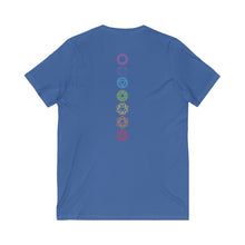 Load image into Gallery viewer, 7 Chakras- I AM WHOLE - Unisex Jersey Short Sleeve V-Neck Tee (color)