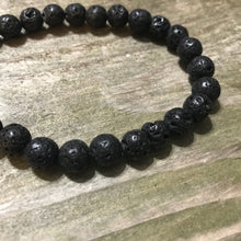 Load image into Gallery viewer, Lava Bead 27 Mala Bracelet (Stretch) essential oil diffuser